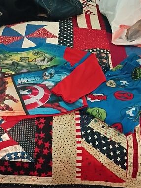 Avenger Kids Red & Blue Superhero Costume Top